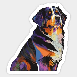 Bernese Mountain Dog Art Sticker